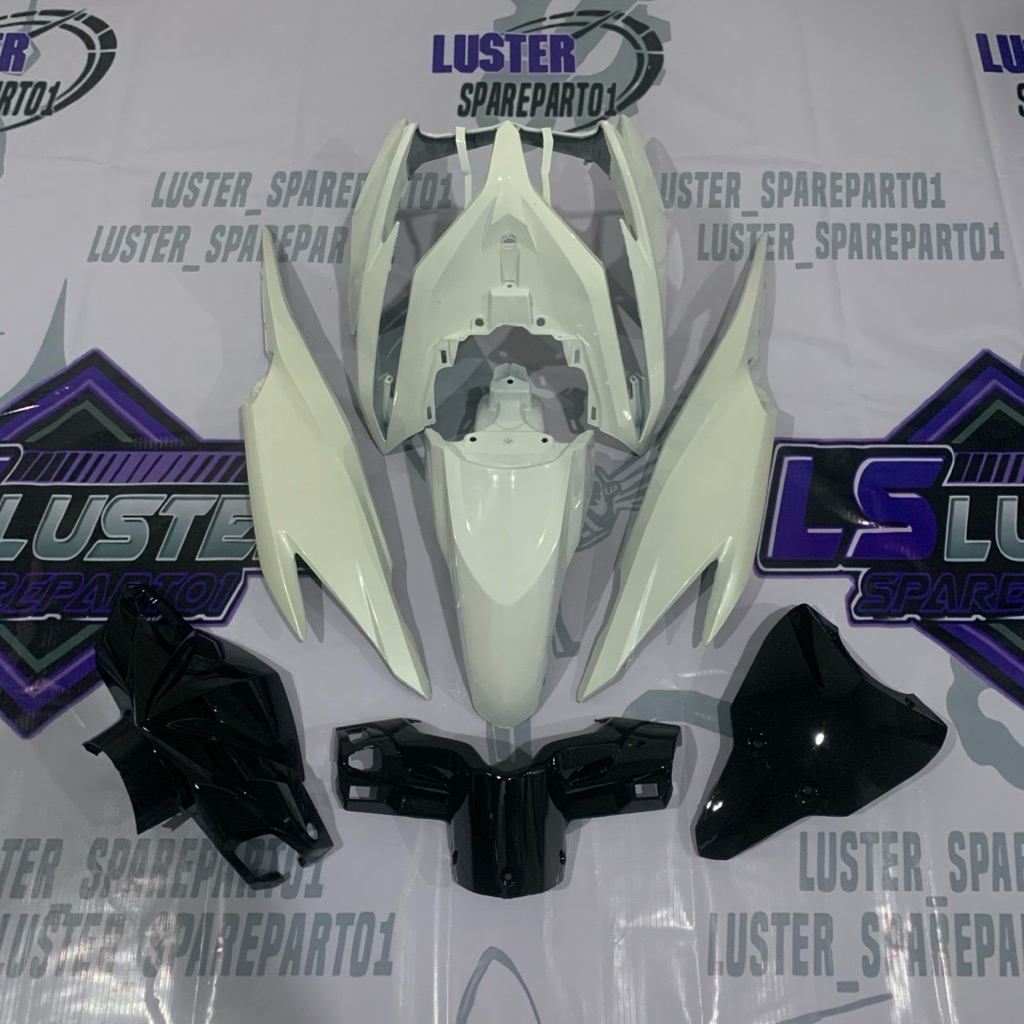 Full set body bodi halus Honda Vario Techno 125 lama old bohlam tahun 2012-2014 warna putih