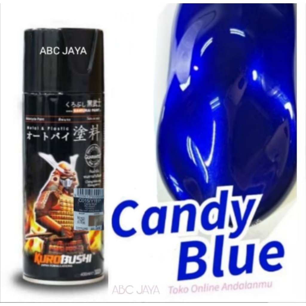 Cat Pilok Samurai Paint Y111 CANDY TONE BLUE 400ml Candytone Biru Cendy Kendi Transparan Pilox Pylox