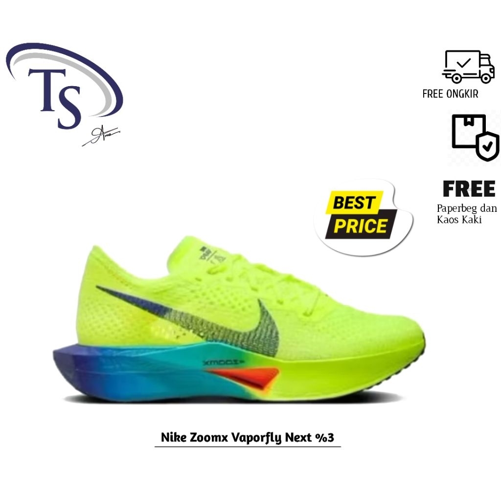 Running Shoes Unisex Nke Zommx Vaporfly Next% 3 Scream Green Original