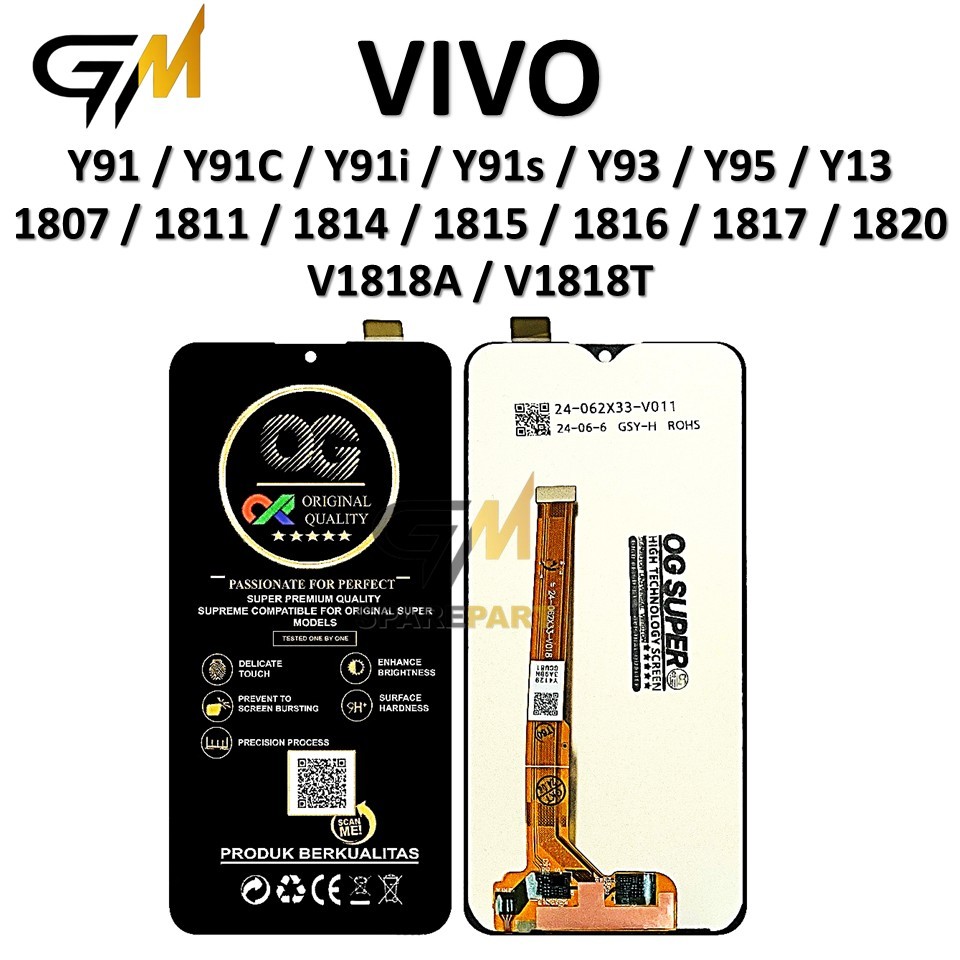 LCD TOUCHSCREEN VIVO Y91 / Y91C /  Y91i /  Y91s / Y93 / Y95 / Y13 / 1807 / 1811 / 1814 / 1815 / 1816