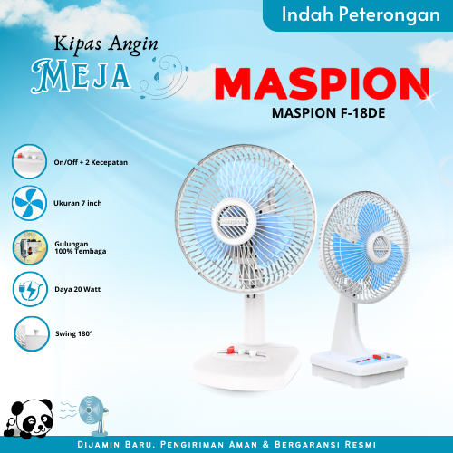 KIPAS ANGIN MEJA MASPION F-18DA/KIPAS DUDUK MASPION 7 INCH/KIPAS DUDUK MURAH BERKUALITAS