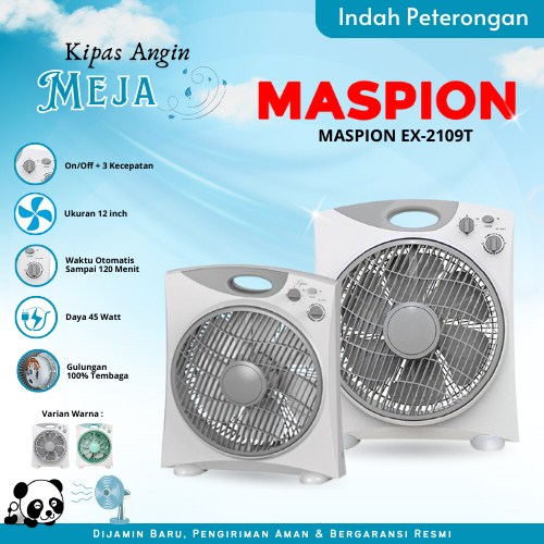 MASPION KIPAS ANGIN BOX EX-2109T/MASPION KOTAK/KIPAS ANGIN KOTAK/KIPAS MURAH BERKUALITAS /Kipas Angi