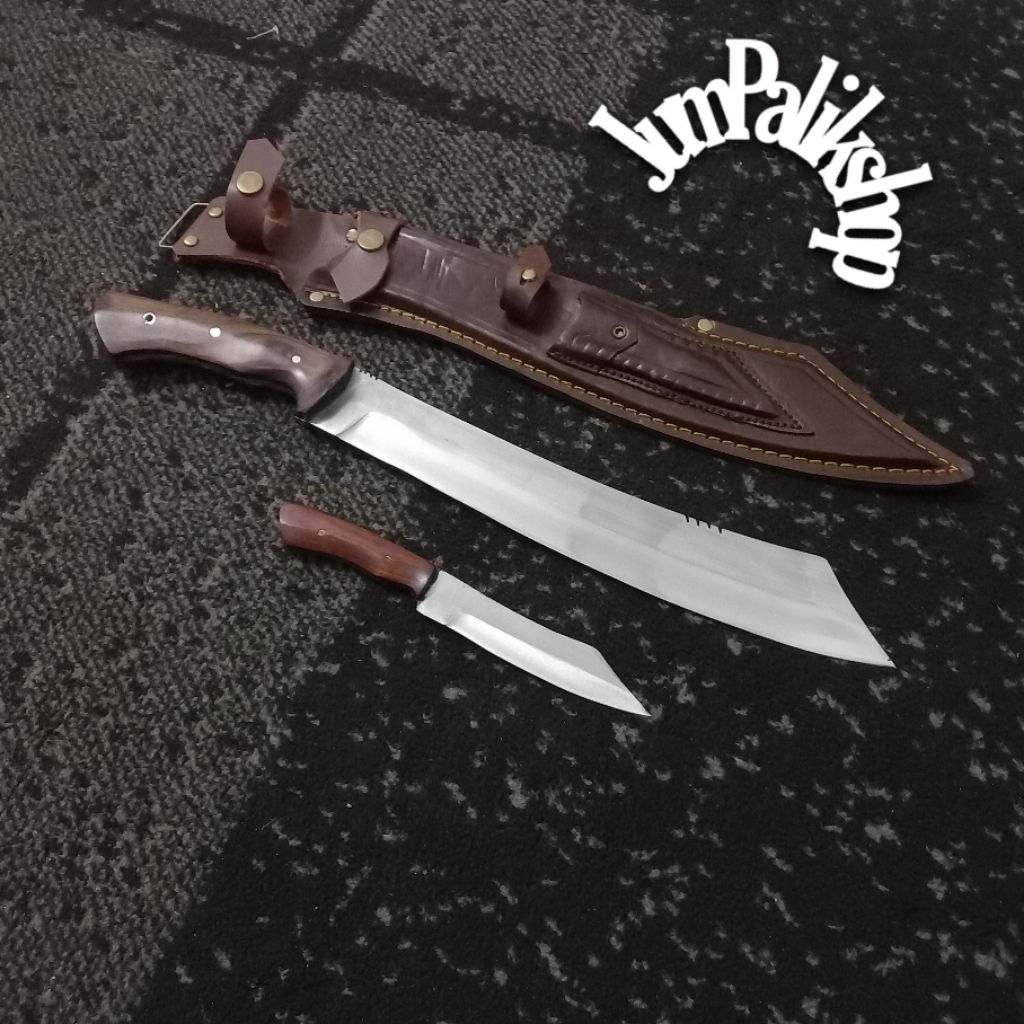 golok berburu satu set gagang fulltang