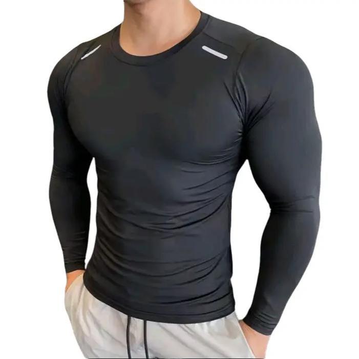 Kaos Olahraga Pria Lengan Panjang Sport / Kaos Fitnes Pria Polos Lengan Panjang