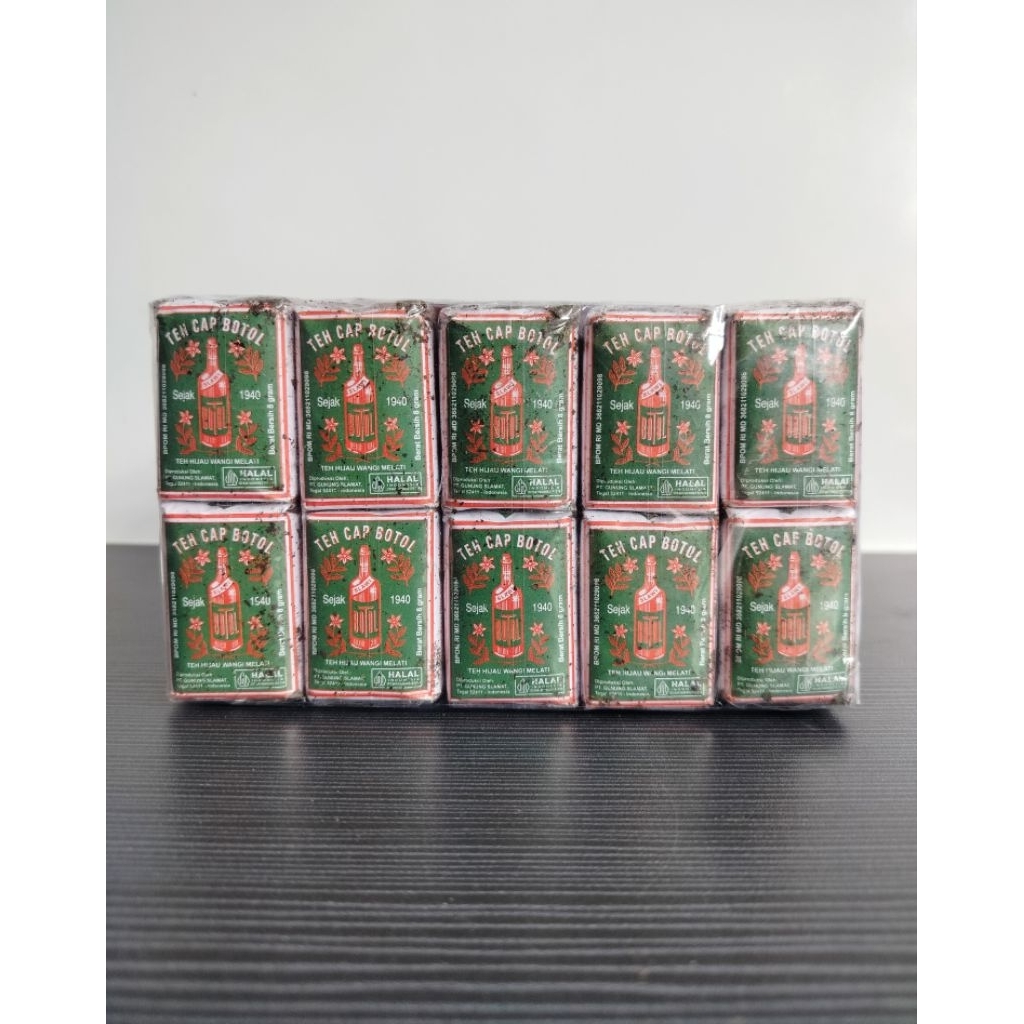

Teh Cap Botol Hijau wangi Melati 8 gr - 50 Pcs