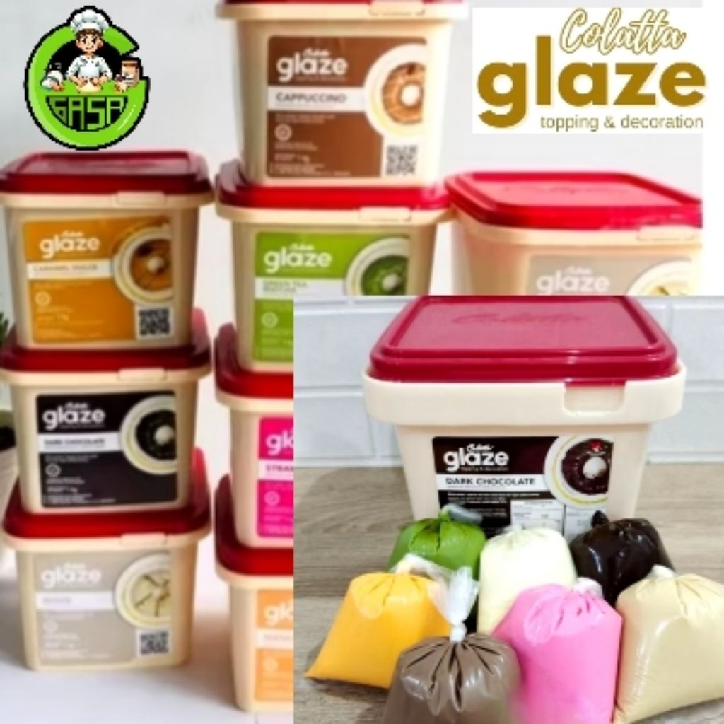 250gr GLAZE COLATTA dark chocolate - matcha green tea - tiramisu - tiramisu /collata dak coklat - co
