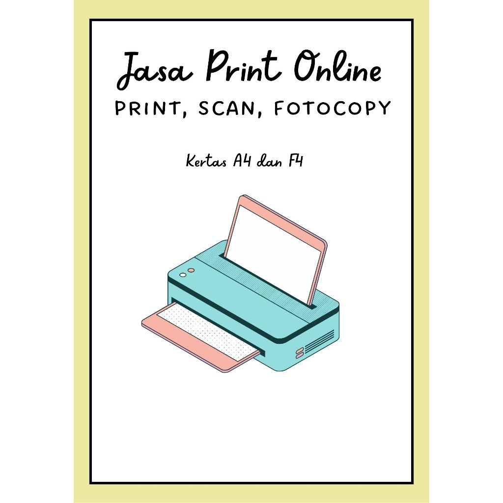 Jasa Print Online  A4 dan F4 Makalah, Skripsi, Dokumen, Dll Cetak PDF, Fotocopy, Scan