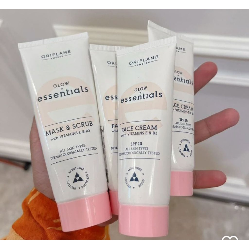 Face cream glow essentials / mask & scrub essentials