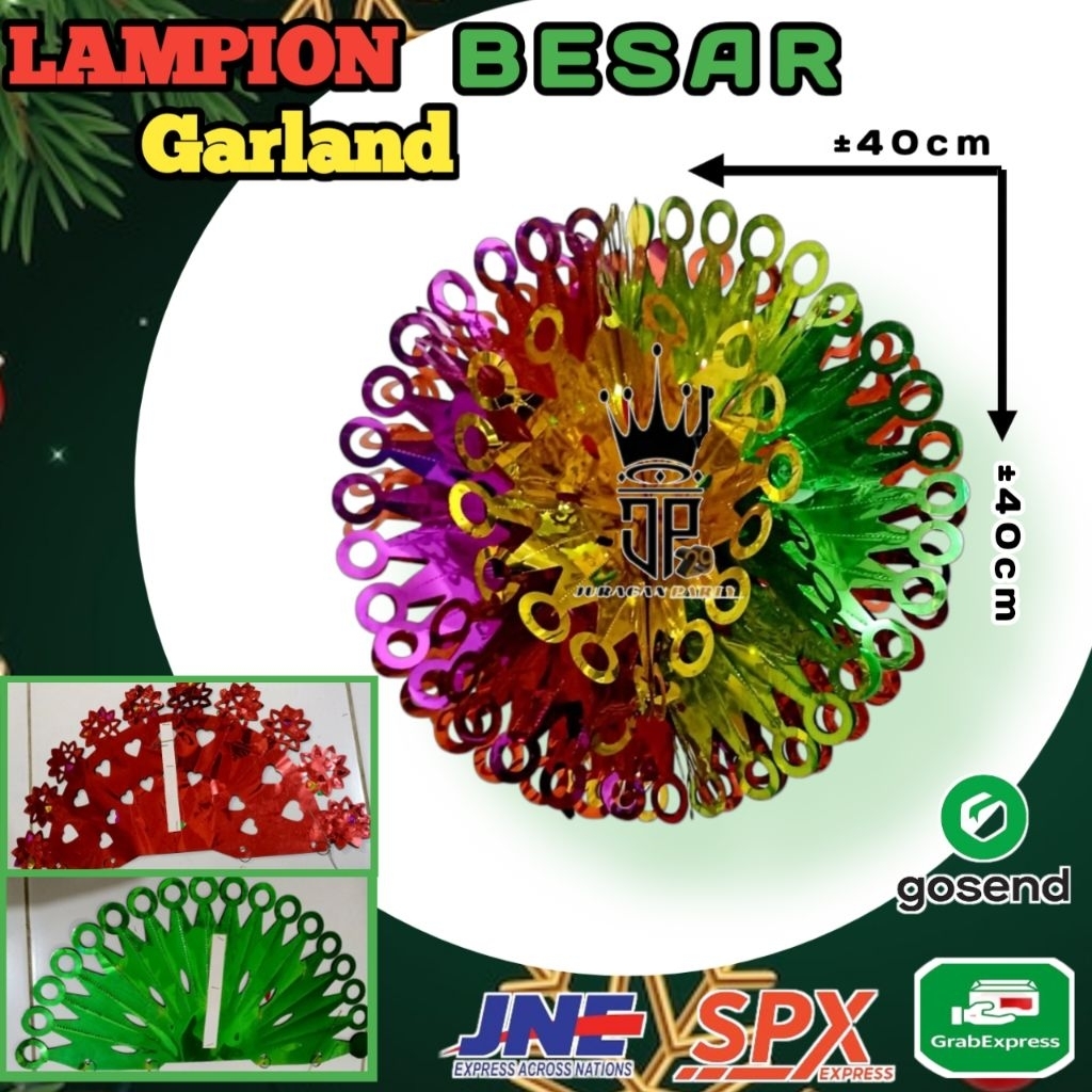 (Dekorasi Lampion)Lampion Bulat Natal,Lampion Dekorasi,Indukan Garland, Dekorasi pesta