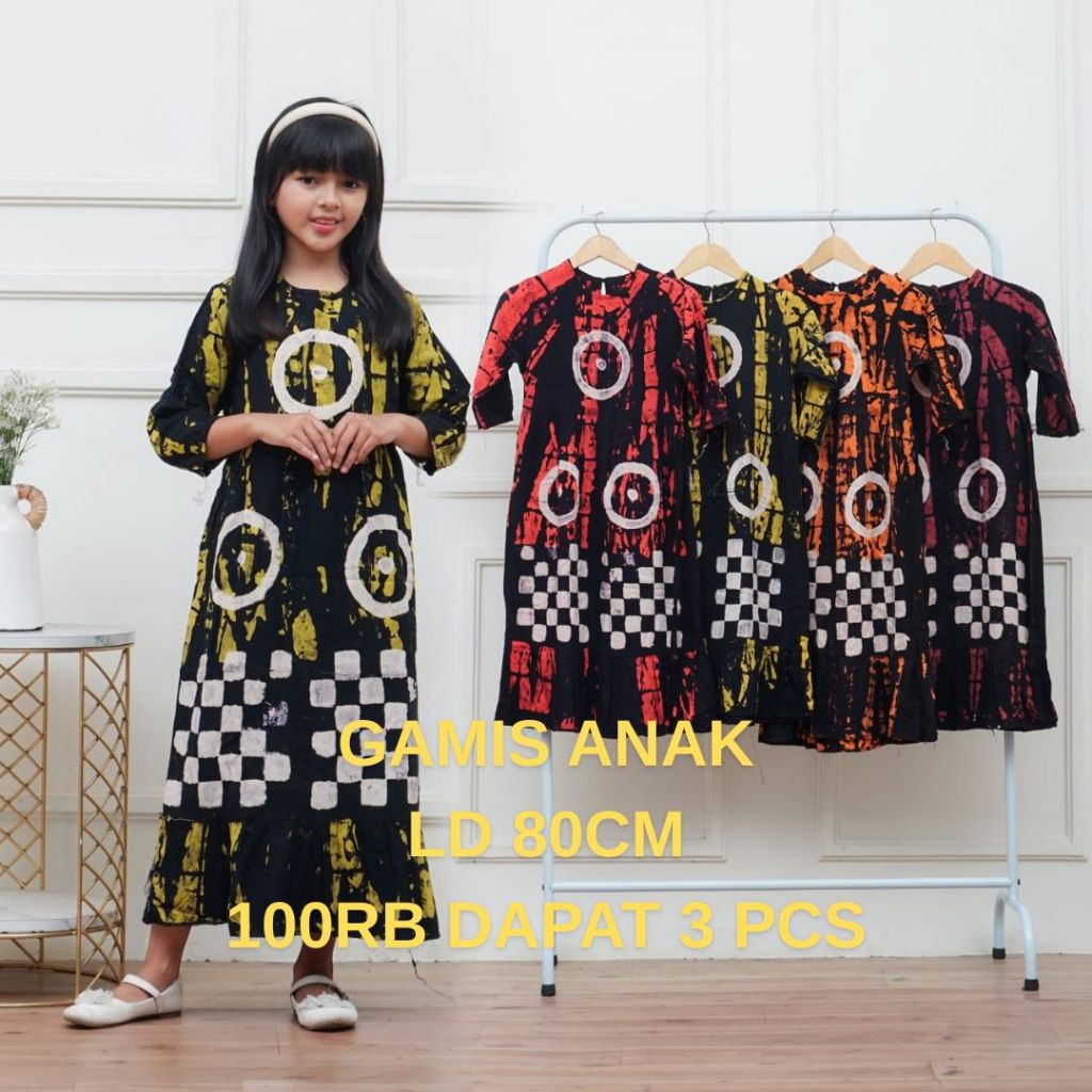 GAMIS ANAK RAYON 100 RIBU DAPAT 3 PCS REMAJA TANGGUNG PEREMPUAN ANAK UMUR 6 7 8 9 TAHUN