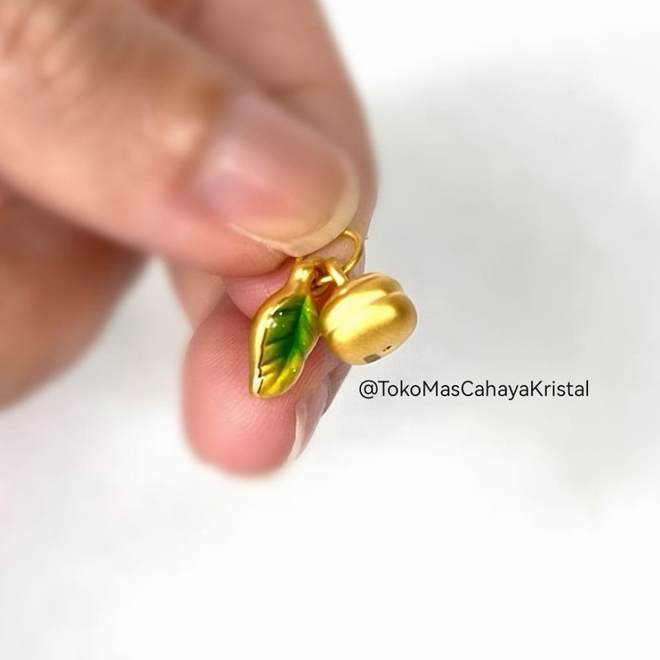 Charm Gantungan Sarang Lebah Daun 24k HK Hongkong 999%- Gold Bracelet