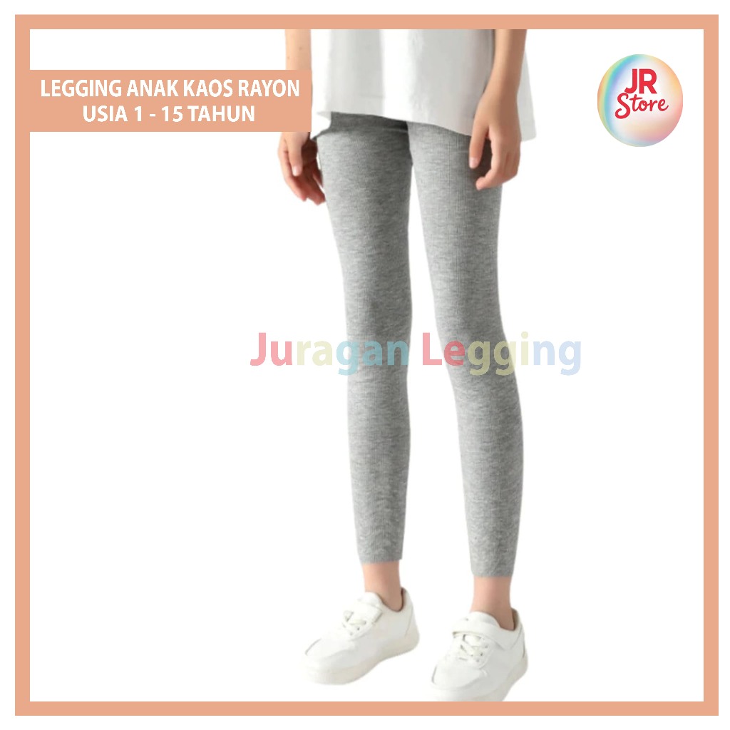Legging Anak Bahan Kaos Rayon Usia 1-15 Tahun