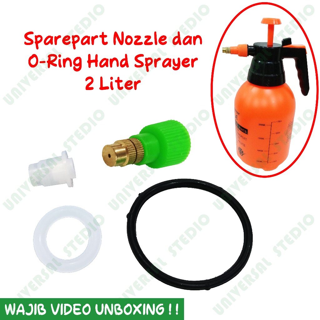 Sparepart O Ring Seal Karet Nozzle Klep Hand Sprayer Pompa Semprot Tangan 2 Liter