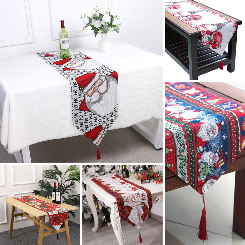 Taplak Meja Natal Table Runner Motif Natal