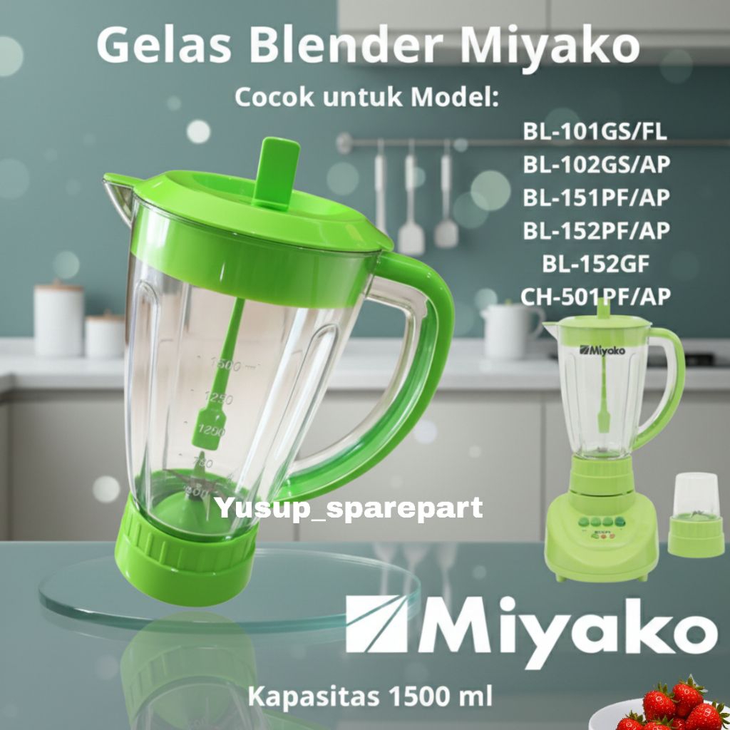 GELAS BLENDER MIYAKO BL 151 PF/AP 1 SET 1500ml