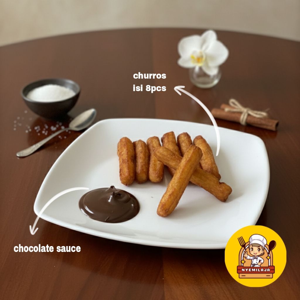Churros isi 8 pcs saus coklat - churros frozen - churros coklat - churros
