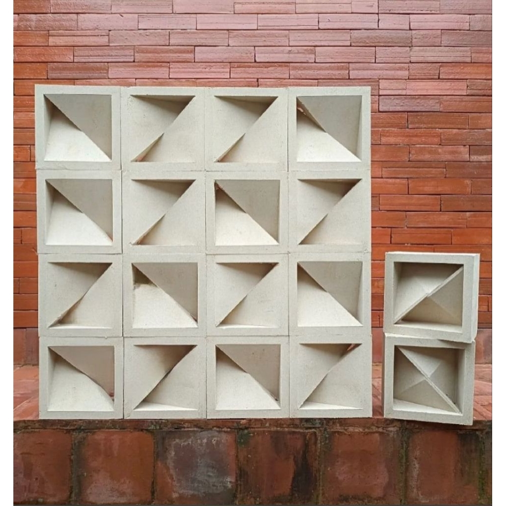 roster beton minimalis new model dua sisi, loster beton minimalis, ventilasi udara, roster 20x20cm, 