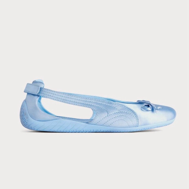 SEPATU WANITA X BALENCIAGA PUMA BALLET SATIN BLUE ICE