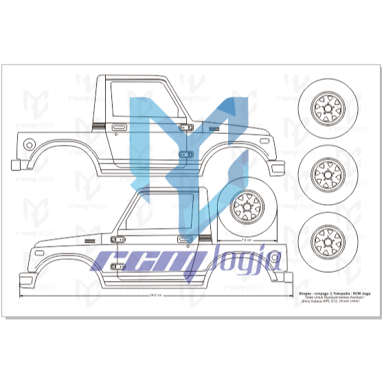 pola Miniatur Mobil Jimny Katana J410 Pick Up