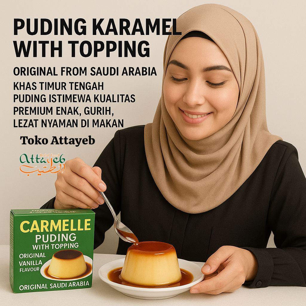 CARMELLE  PUDING WITH TOPPING ORIGINAL VANILLA FALVOUR ORIGINAL SAUDIA ARABIA (EXP 2026)