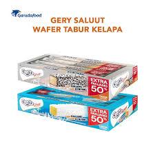 { PerBox isi 12 } Gery Saluut Wafer Tabur Kelapa - Wafer Krim Coklat dengan taburan kelapa asli