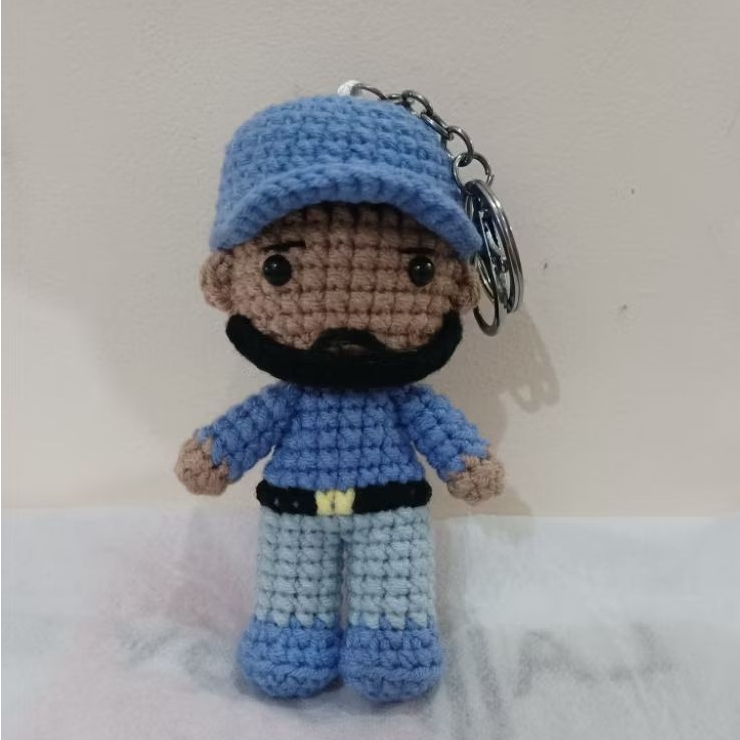 kendrick lamar crochet keychain bagcharm/keychain bagcharm kendrick lamar/boneka 12cm