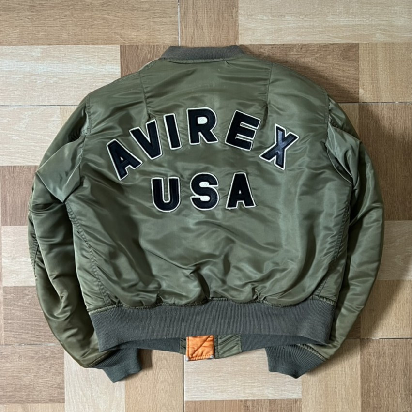 MA1 FLYING / FLIGHT BOMBER VINTAGE JACKET AVIREX SIZE M BOXY