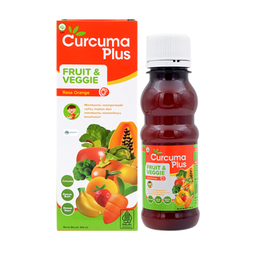 Curcuma Plus Fruit And Veggie Jeruk Sirup 100 ml