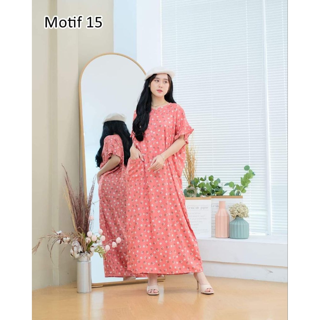 Daster Motif Bunga-bunga Kecil Kekinian