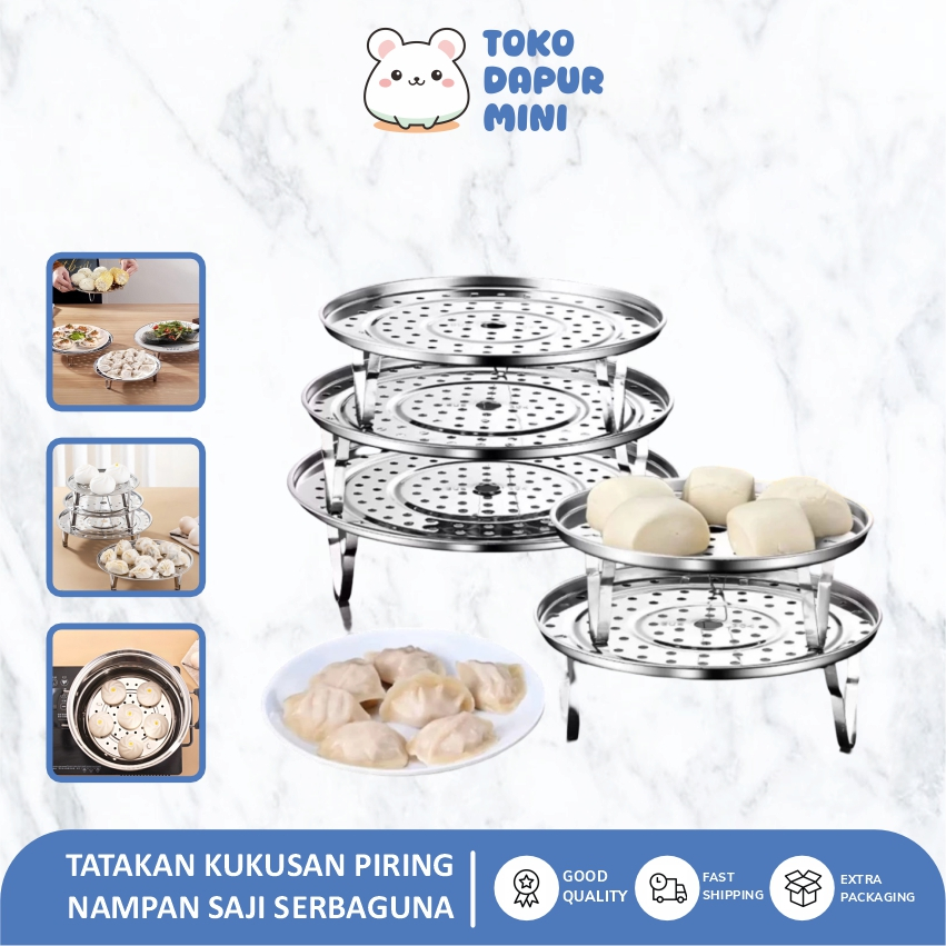 TATAKAN KUKUSAN STEAMER/ ALAS PANCI KUKUS 18CM-30CM/TATAKAN KUKUSAN PANCI TERATAI STAINLESS STEEL
