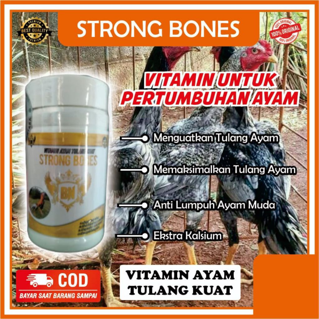 STRONG BONES isi 50 kapsul Vitamin Ayam / Kalsium Ayam Bangkok