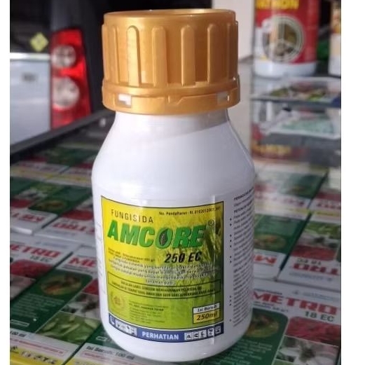 Fungisida AMCORE 250EC.pengendali bercak daun,potong leher,hawar pelepah.kemasan 250ml