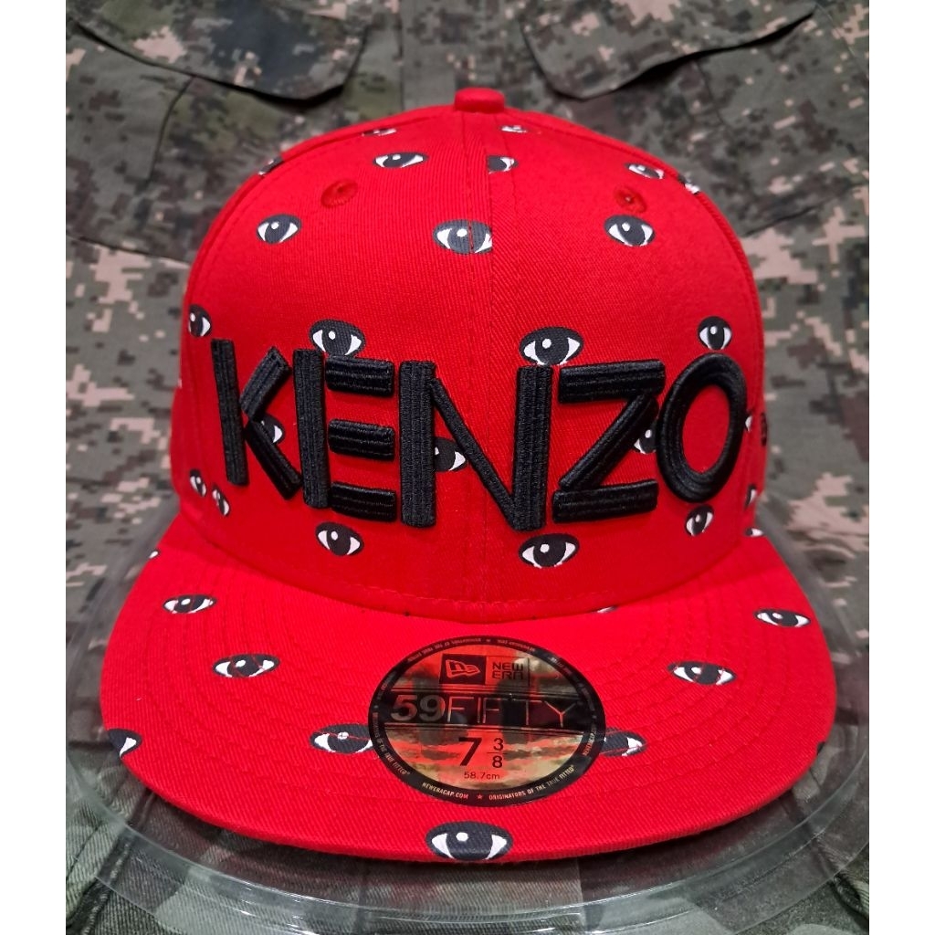 Topi New Era 59Fifty X Kenzo Paris Eye AOP Fitted Size 7 3/8 (58,7cm) 100% Original