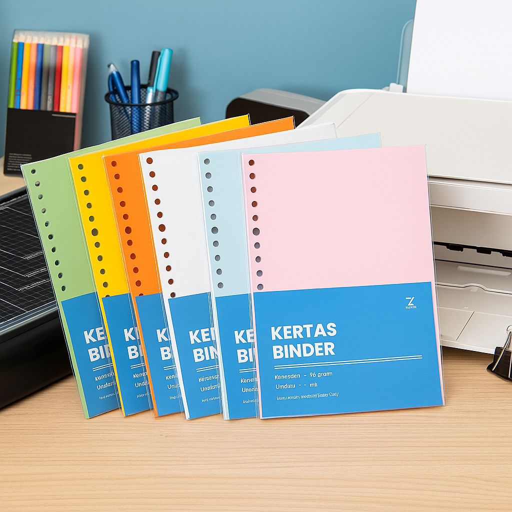 KERTAS BINDER A5 POLOS, Kertas binder polos warna