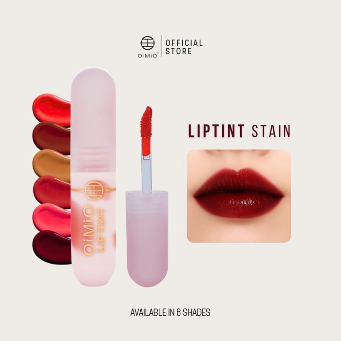 OiMiO Lip Tint Waterproof dengan 6 Pilihan Warna Super Pigmented dan Tahan Lama Untuk Bibir Kering L