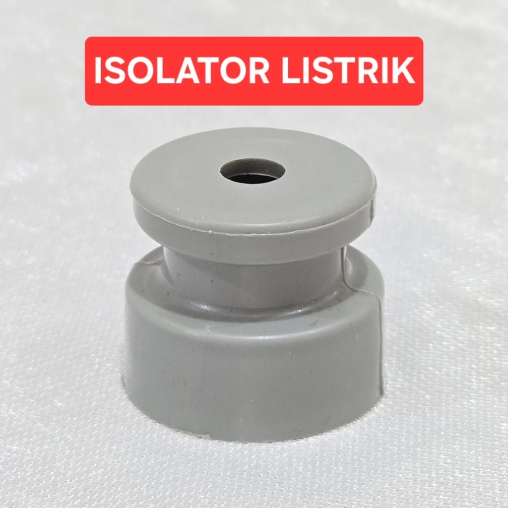 Isolator Instalasi Listrik Abu-Abu Plastik / Isolator Kabel