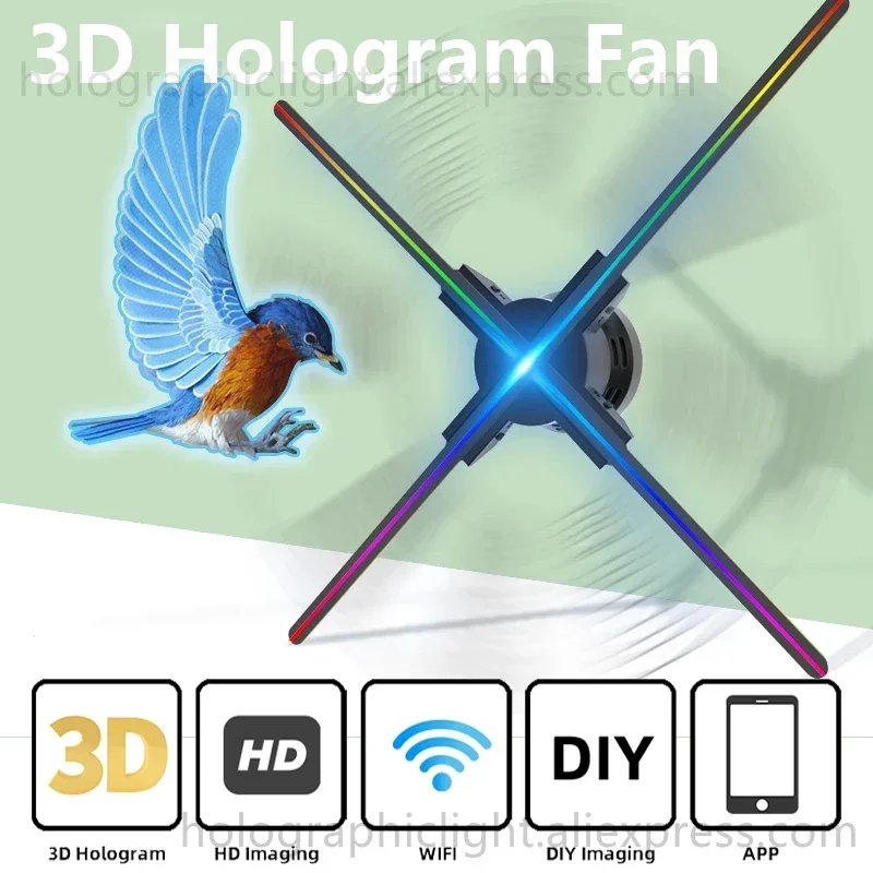 Hologram 3D Proyektor / Iklan Video Animasi 3 Dimensi / Hologram 3D Fan Display