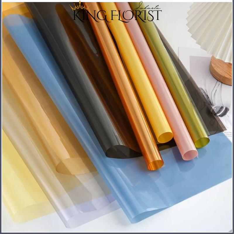 Flower Wrapping Paper Kertas Buket Bunga Polos Transparan Bening Cellophane Waterproof 6088