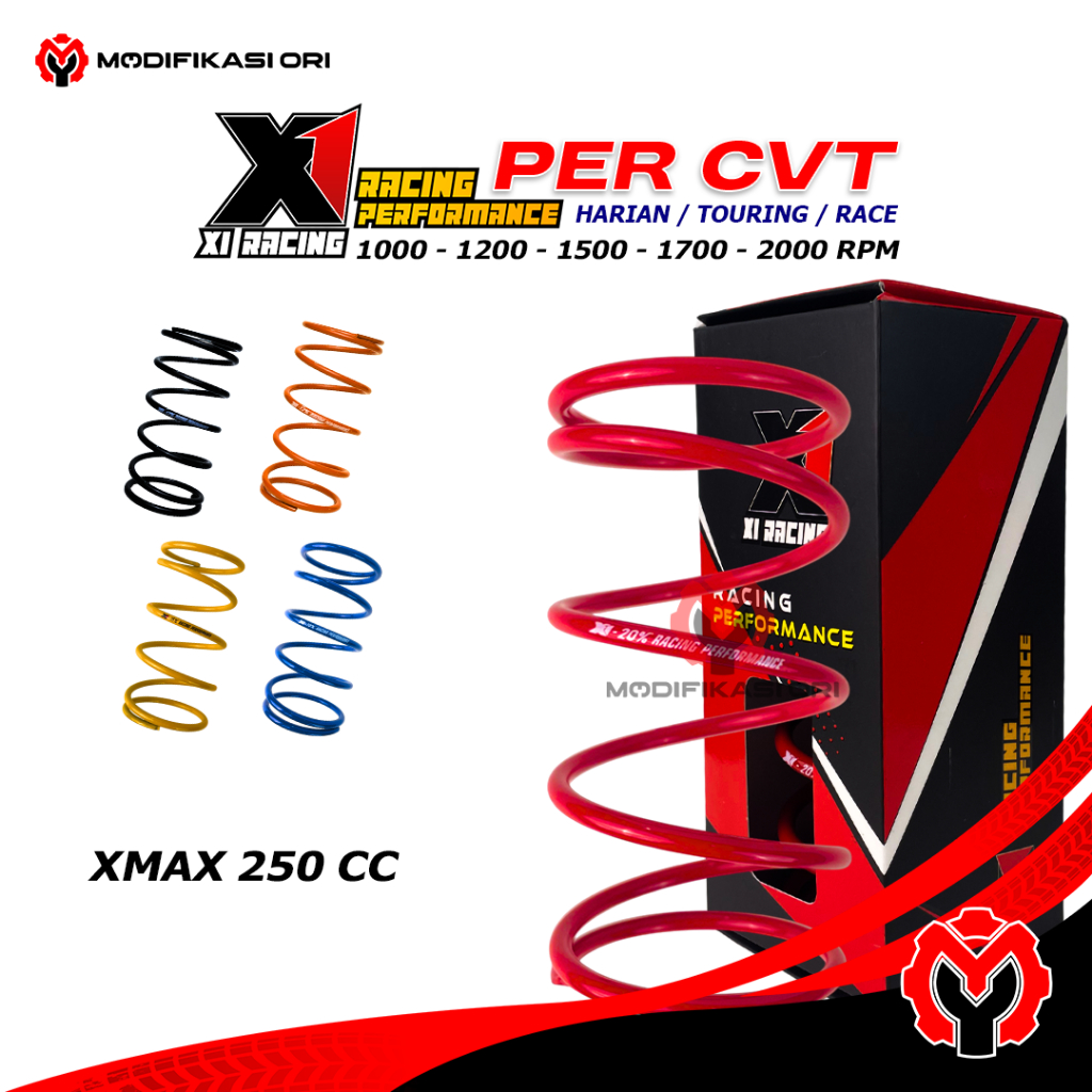 XMAX - PER CVT 2000 RPM X1 RACING - YAMAHA XMAX 250 - MODIFIKASI ORI