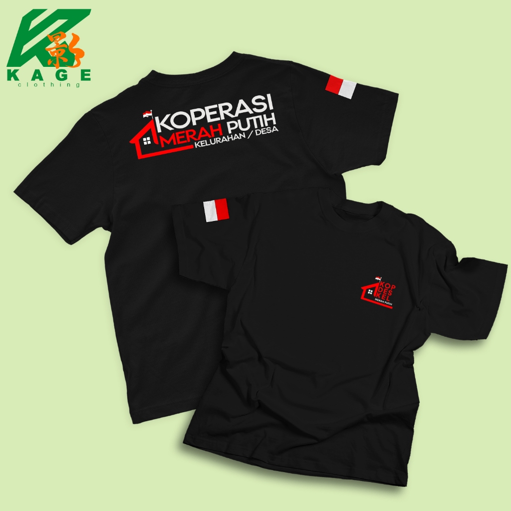 Kaos Pria KOPERASI MERAH PUTIH Dewasa Baju Atasan kaos 30s cotton combed Unisex kageclothing