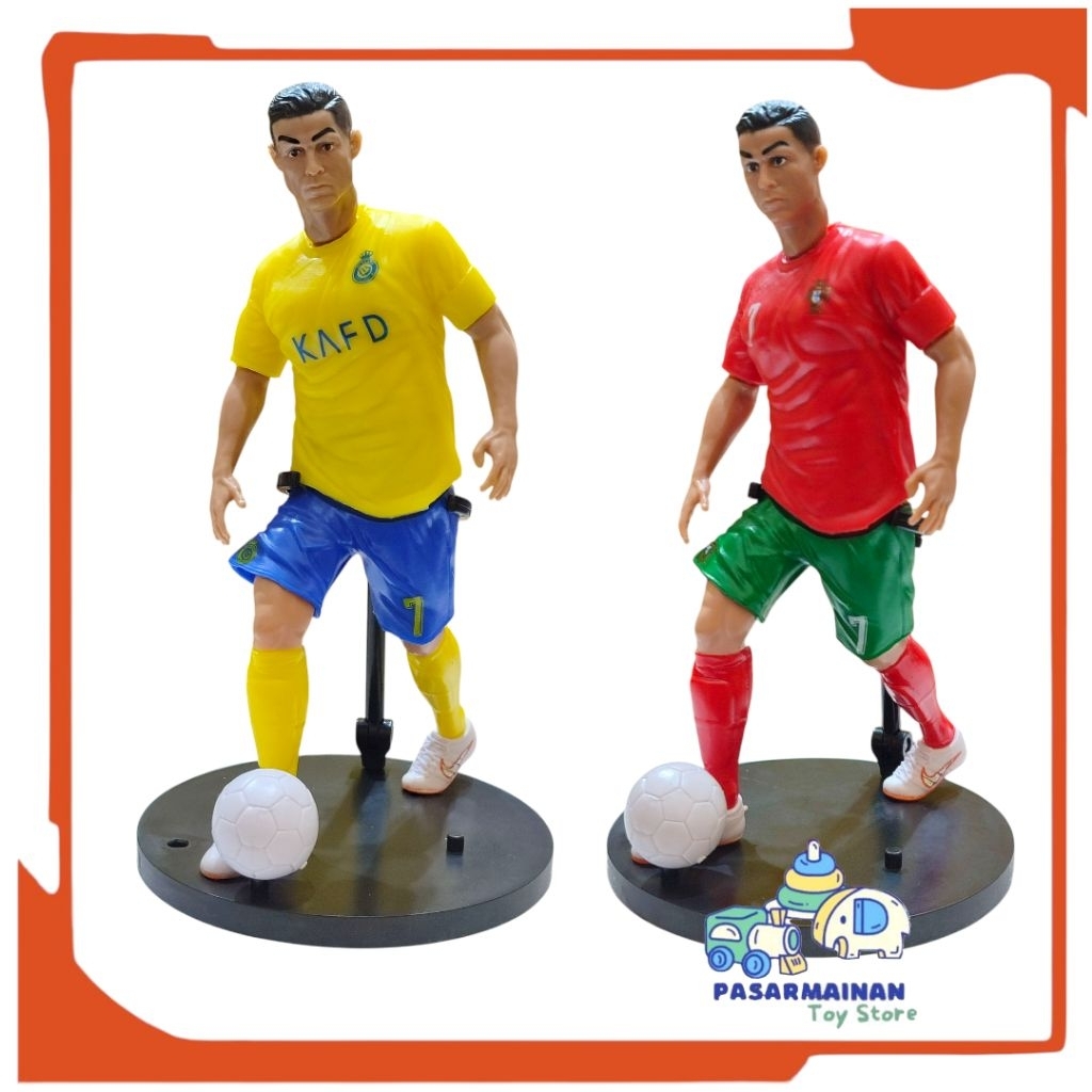 Figure Pemain Bola Cristian Ronaldo Messie FootBall Miniatur Pajangan