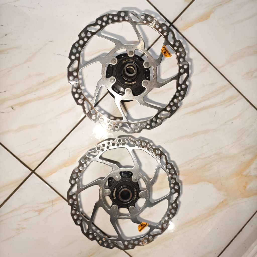 PAKET HUB FREEHUB ROTOR SHIMANO FH-MT410-B HB-MT410-B SM-RT54-M BEKAS COPOTAN SISKIU T7