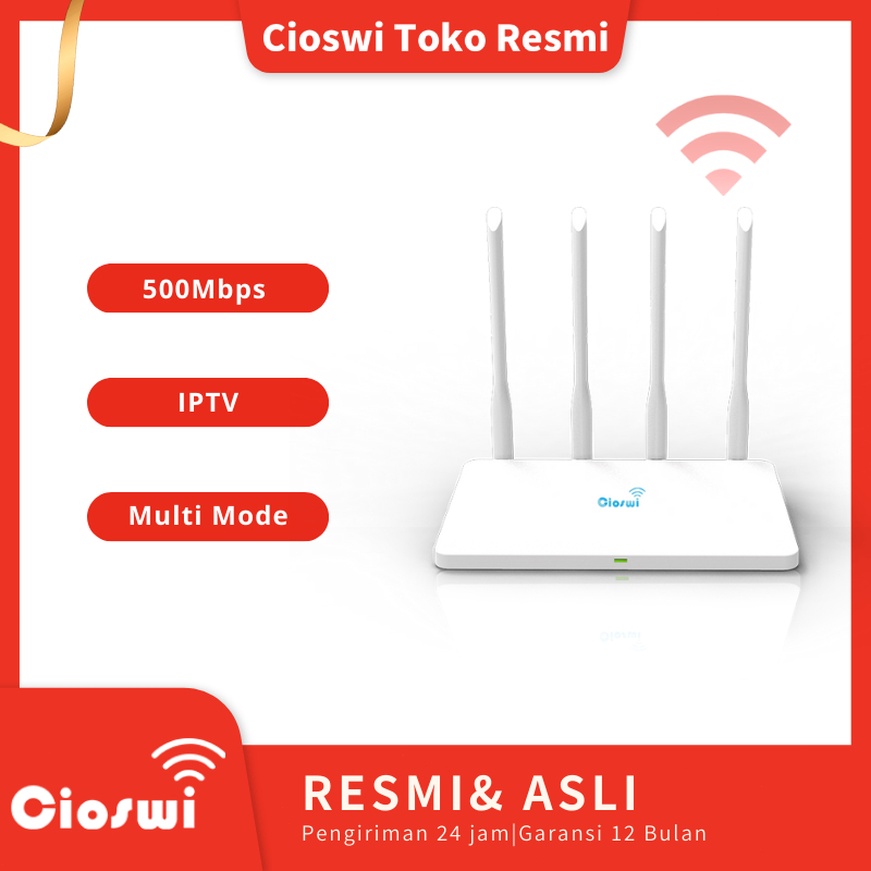 Cioswi Modem 4G Kartu SIM Router WiFi 500Mbps Hotspot Garansi Resmi  4G WiFi Modem  LTE Router All O
