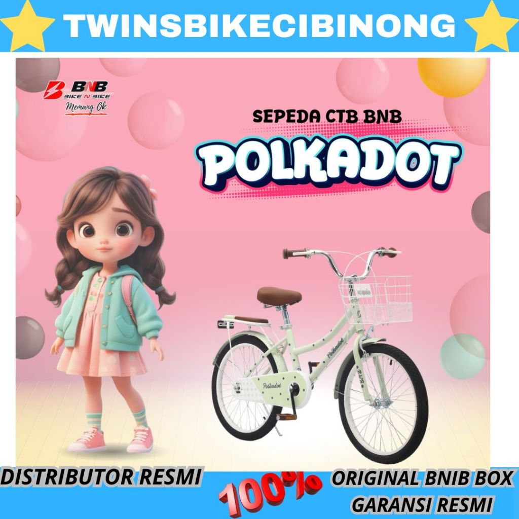 Sepeda Anak 20 Mini BNB POLKADOT