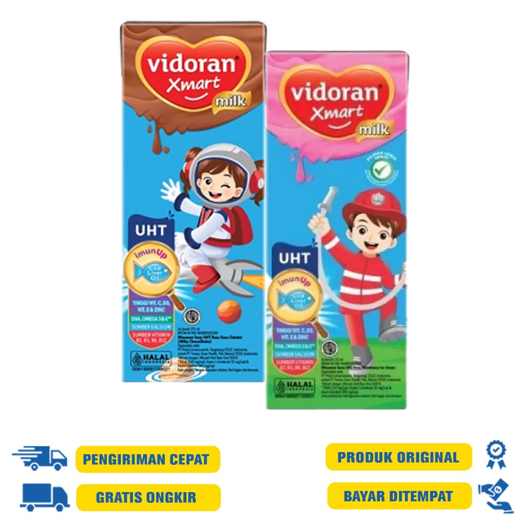 

Vidoran Xmart Kids Uht 175 ML- Cokelat | Strawbery