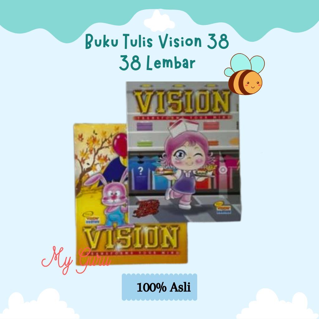 [PAK] BUKU TULIS VISION 38 LEMBAR / BUKU TULIS KWARTO VISION