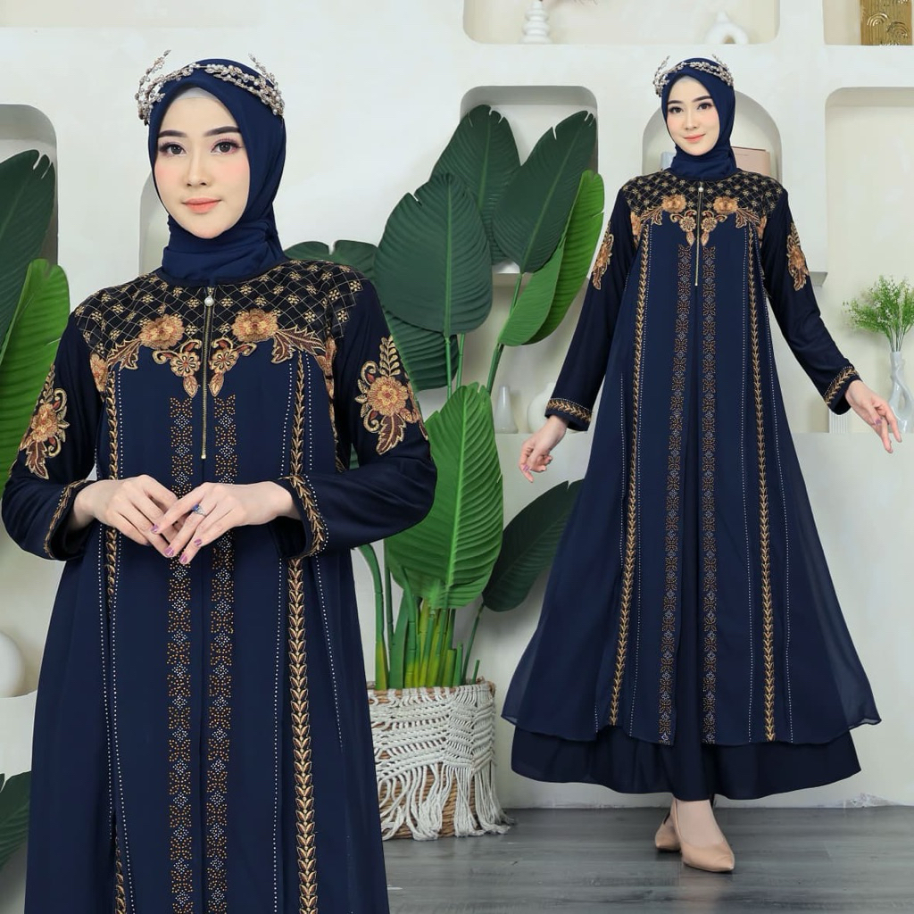 ABAYA ZAFEEQA GAMIS ABAYA TURKEY ASMA SERIES WARNA VIRAL MEWAH KEKINIAN