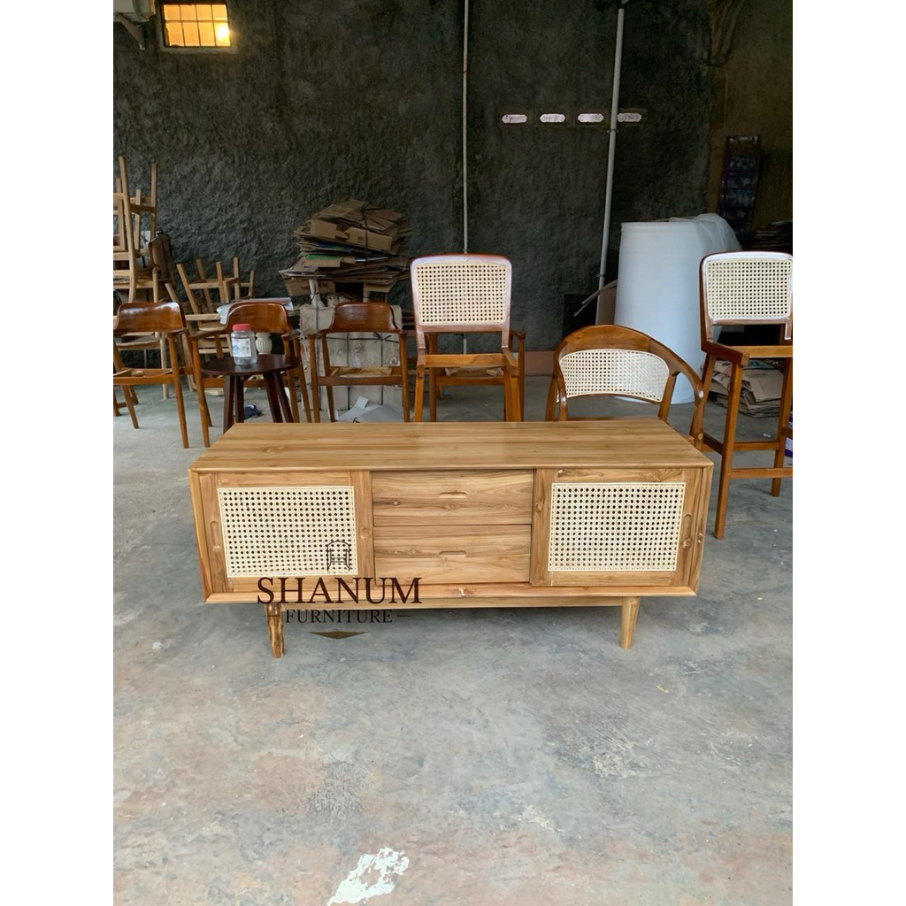 bufet tv bufet tv rotan bufet tv kayu jati bufet rotan minimalis bufet rotan kayu jati