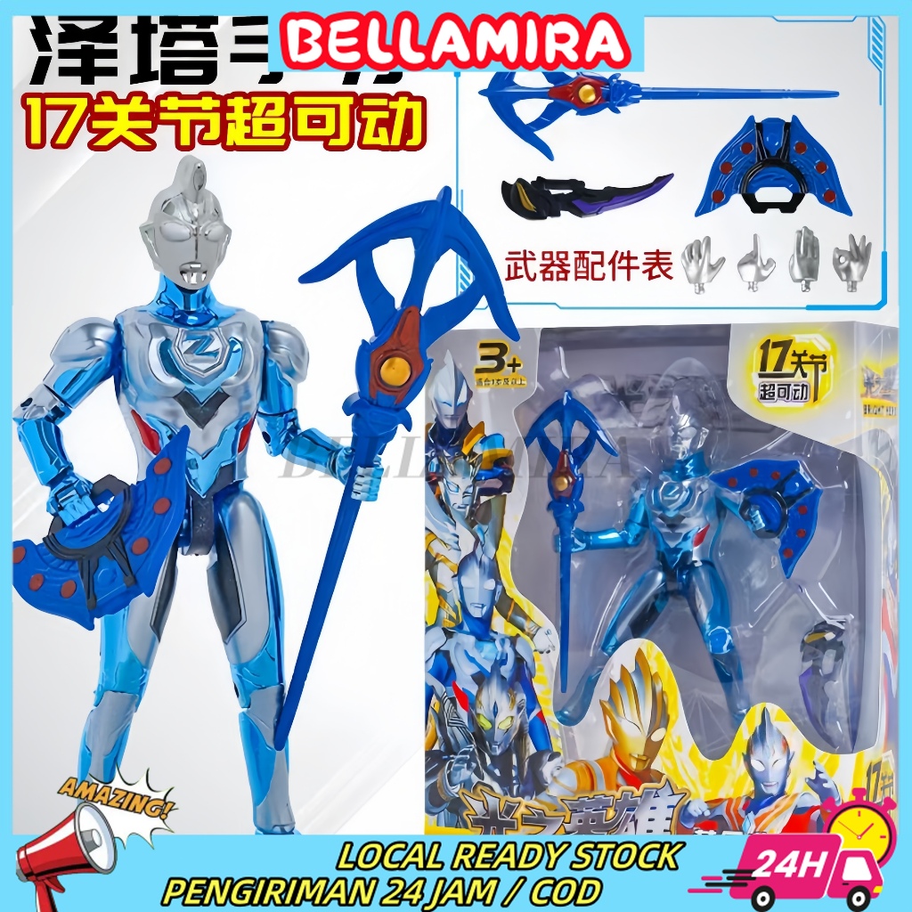 Mainan Ultraman Z Zero Shf Ultraman Action Figure Ultraman Zero Beyond SHF Galaxy Glitter Action Fig