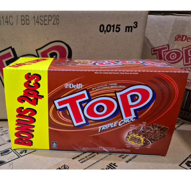 

SNAK WAFER TOP 9gr 1Bok isi 26 pcs